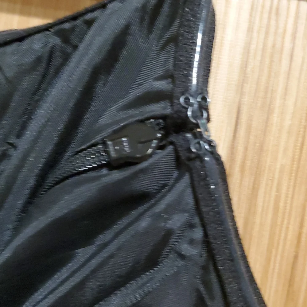 Express Women's Size 4 Black Strapless Pleated Midi Dress with Mesh Detail - Picture 3 of 7